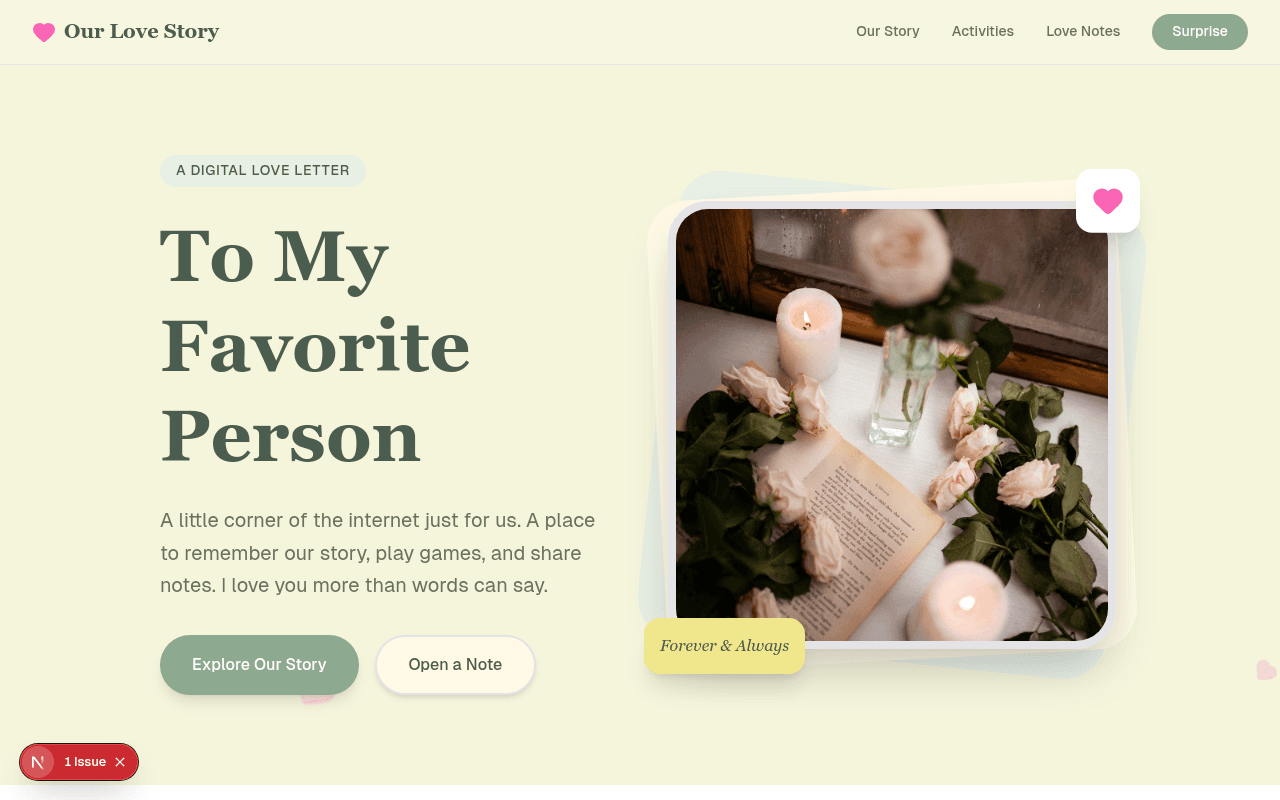 A delightful digital space dedicated to sharing and celebrating a love story.
