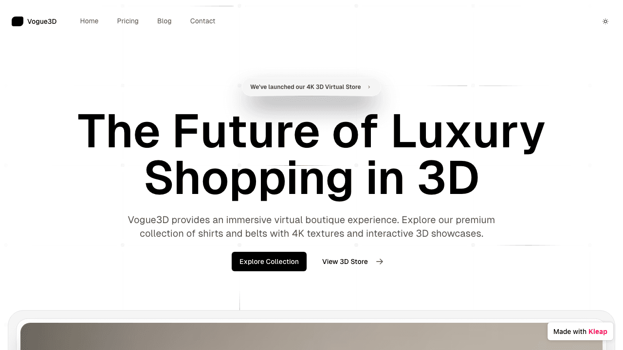 Experience luxury shopping redefined, offering interactive 3D virtual boutique experiences.