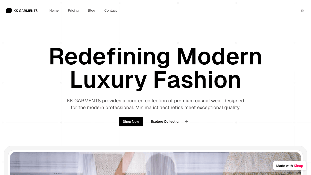 Redefining fashion, KK Garments offers premium casual wear for the modern professional.