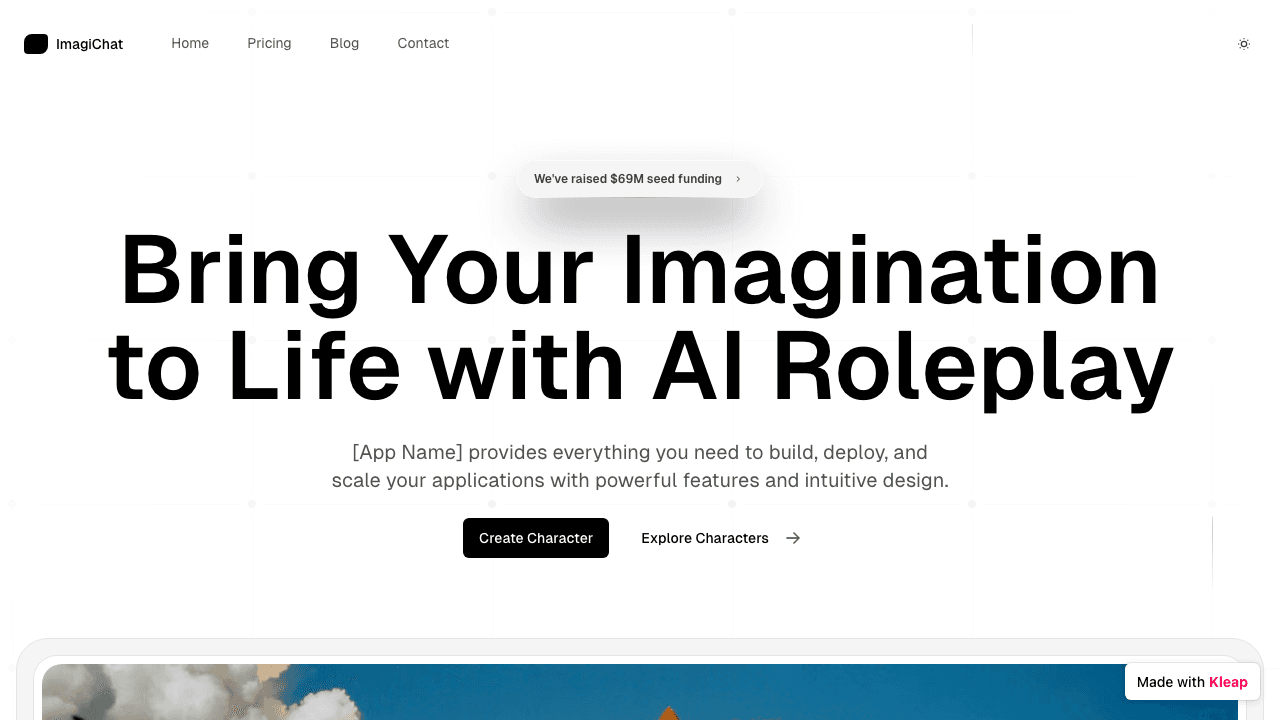 Bring your characters to life with AI roleplay through an intuitive, clean interface.
