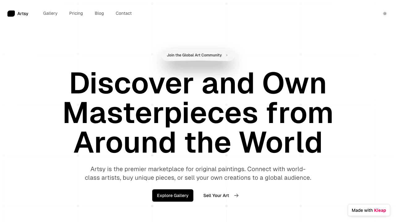 Discover and own unique art from global artists through a premier online marketplace.