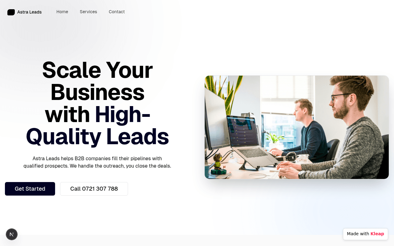 Ignite B2B growth with high-quality lead generation and streamlined outreach.