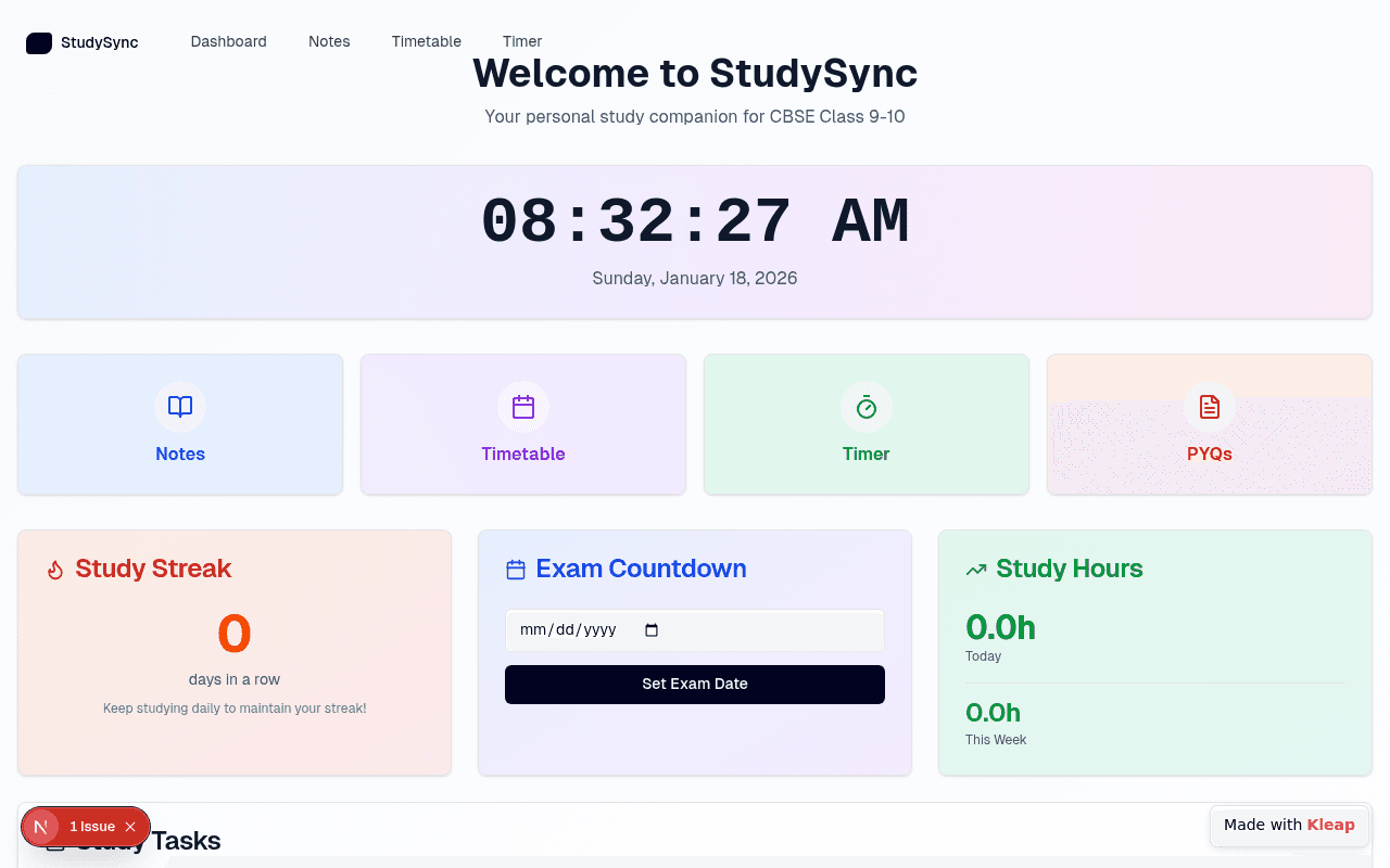 Your personal study companion for CBSE Class 9-10, keeping you organized and on track.