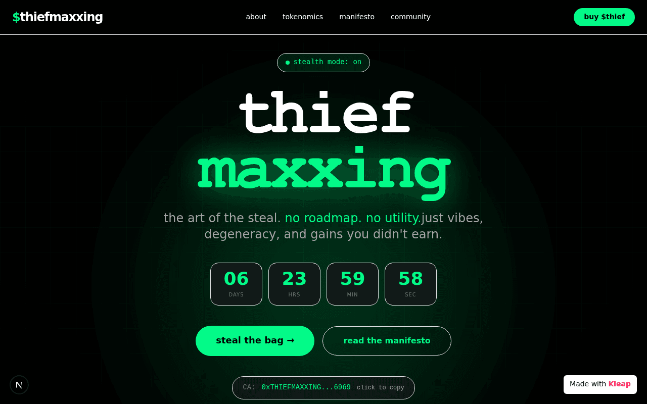 thiefmaxxing