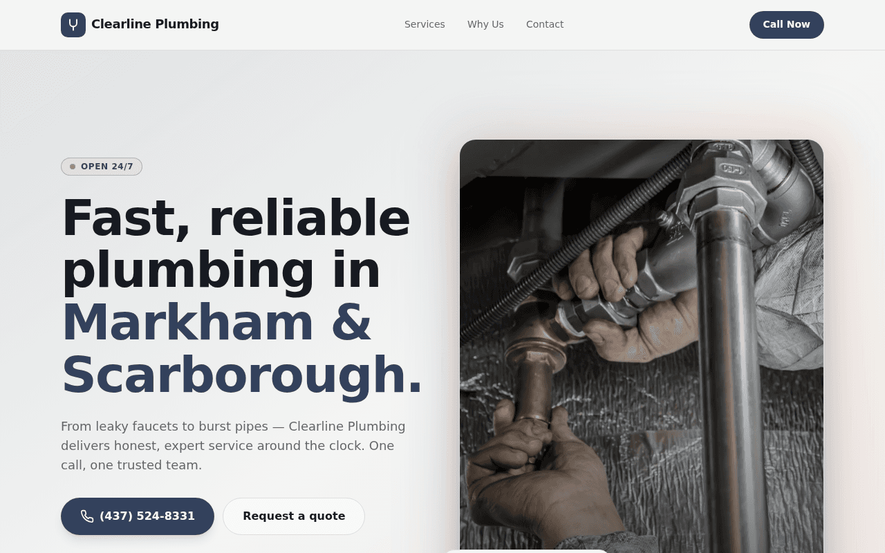Clearline Plumbing Markham Plumber