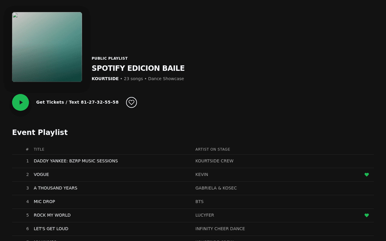 SPOTIFY EDICION BAILE