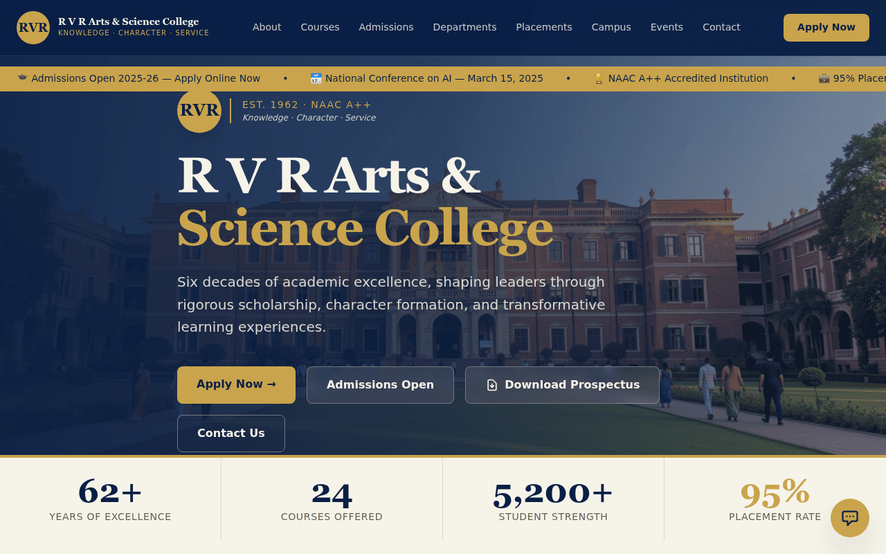 R V R Arts & Science College