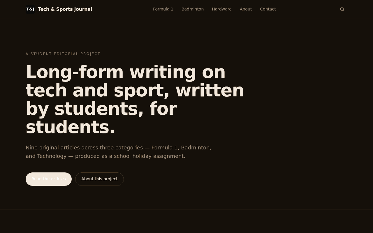 Tech & Sports Journal