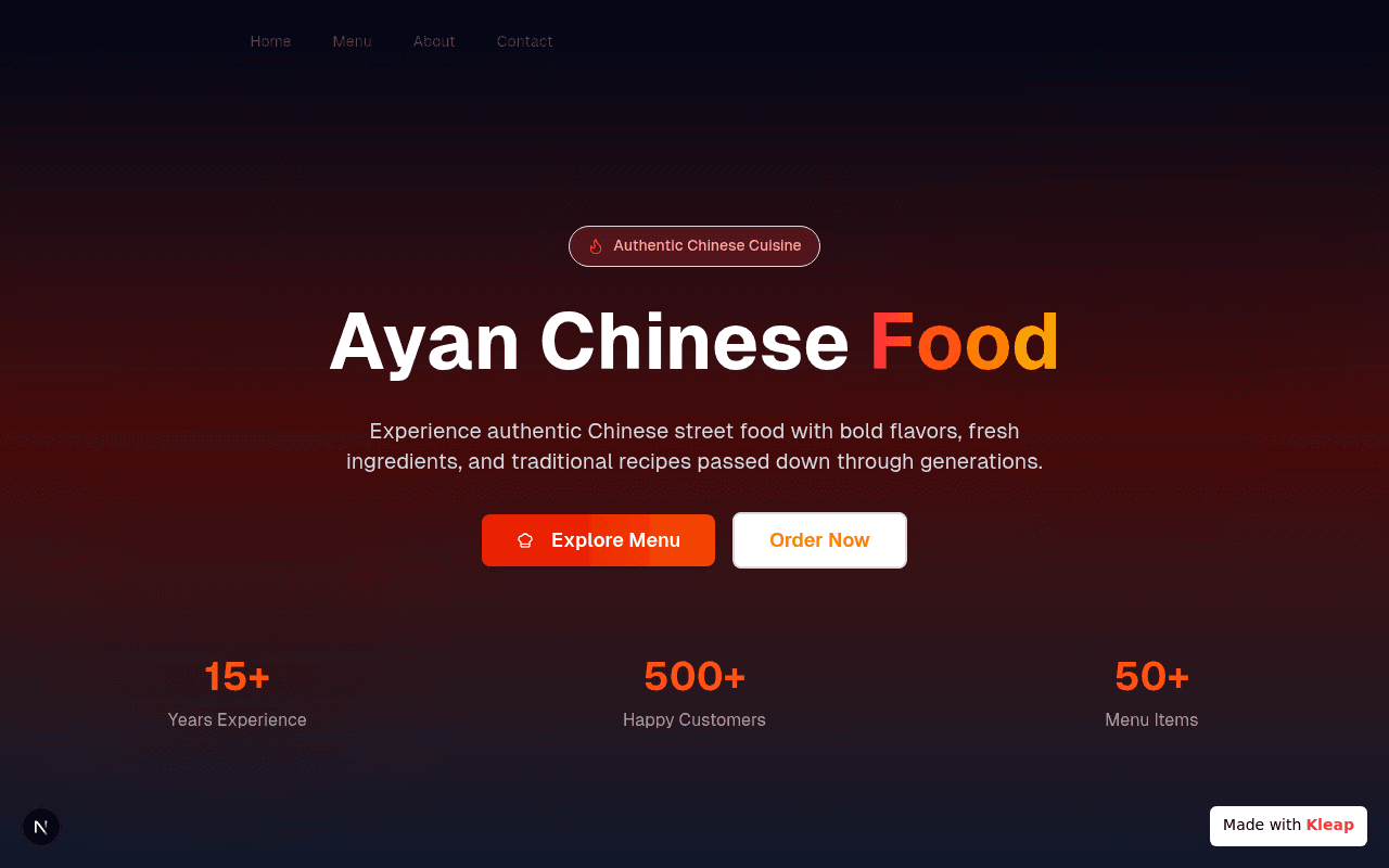 Authentic Chinese cuisine showcased with bold flavors and a modern, inviting design.
