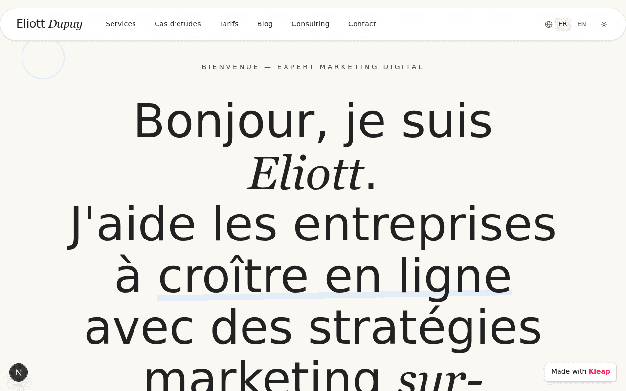 Eliott Dupuy - personal website