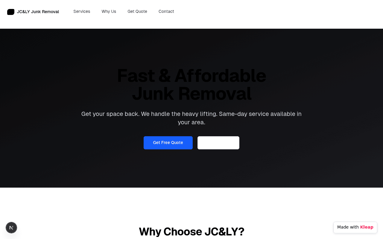 Get your space back with fast, affordable junk removal services from JC&LY.