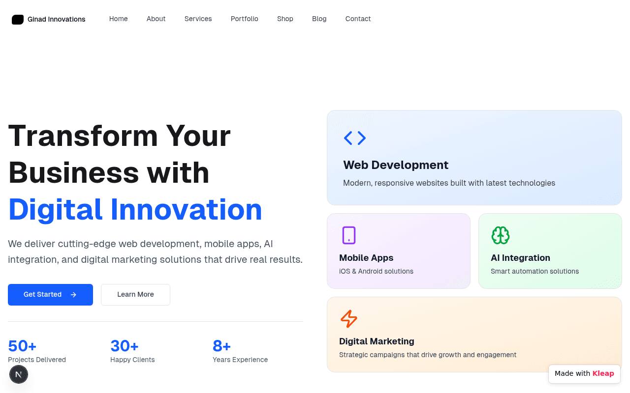 Transform businesses with cutting-edge web development, mobile apps, AI, and digital marketing.