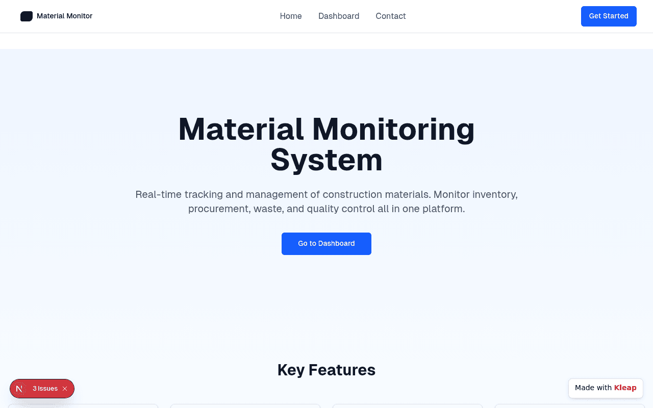 Streamline construction material management with real-time tracking and quality control.