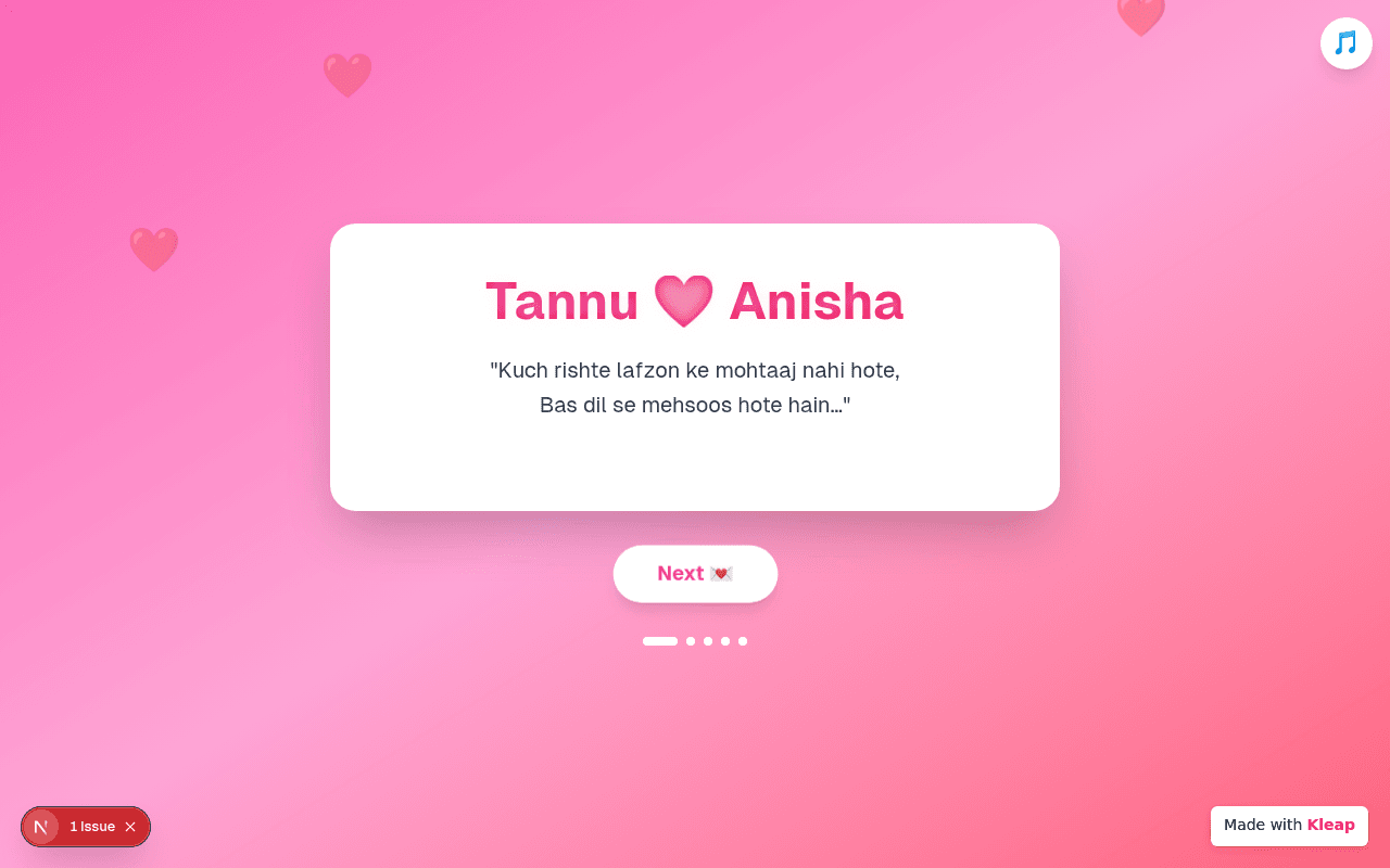 A charming, heartfelt digital message card for expressing affection.