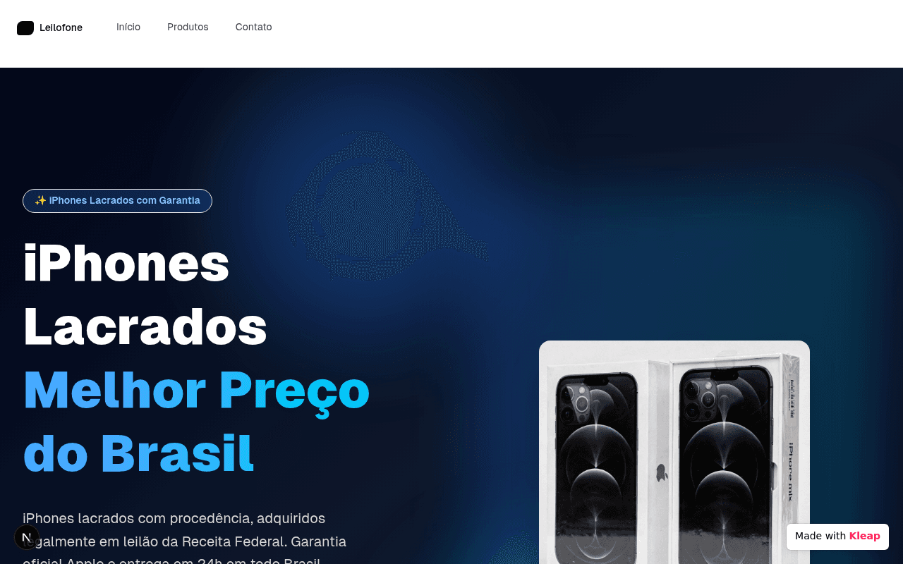 Discover sealed iPhones at Brazil's best prices, sourced directly from federal auctions.