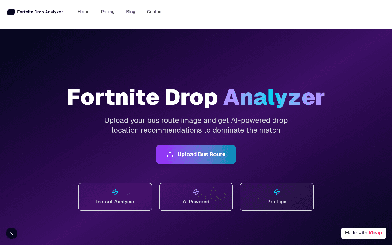 Dominate Fortnite matches with AI-powered drop zone recommendations.