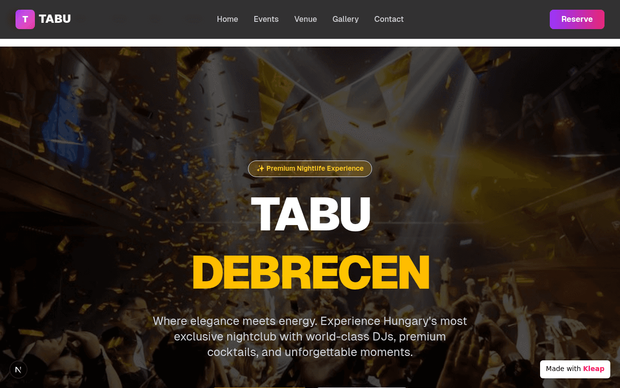 Experience Hungary's most exclusive nightclub with world-class DJs and premium cocktails.