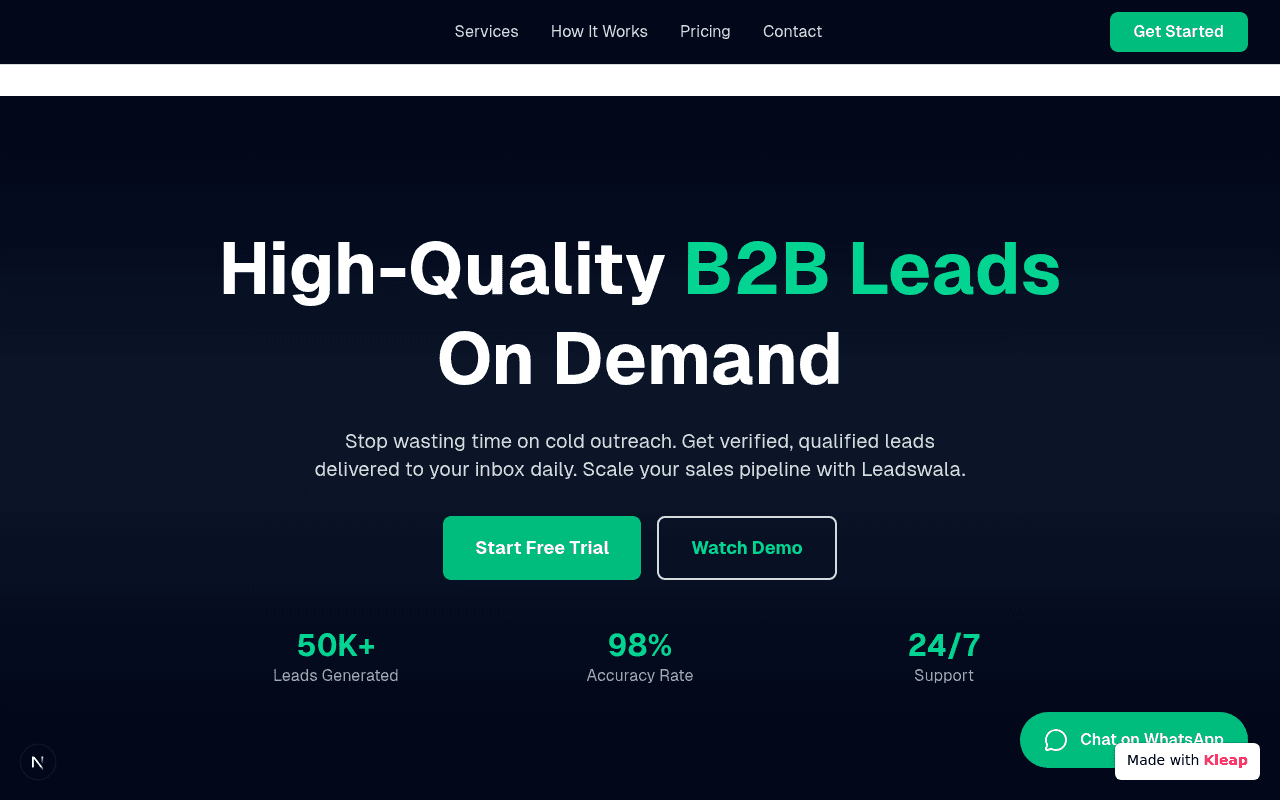 Get verified B2B leads daily to scale your sales pipeline with precision and speed.