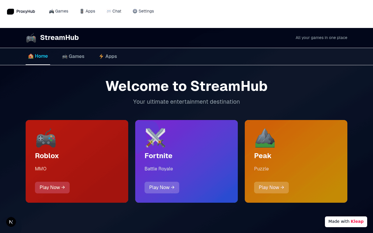 Stream, play, and connect: your ultimate destination for gaming and entertainment.