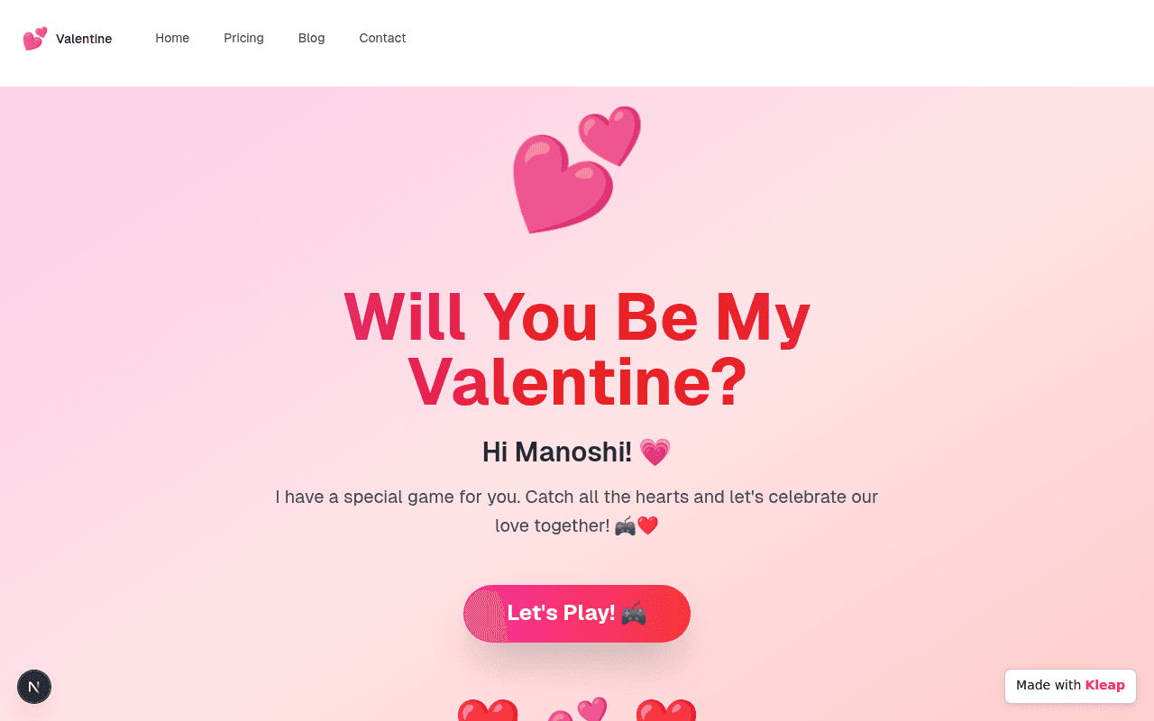 A delightful interactive invitation blending personalized messaging with a fun game.