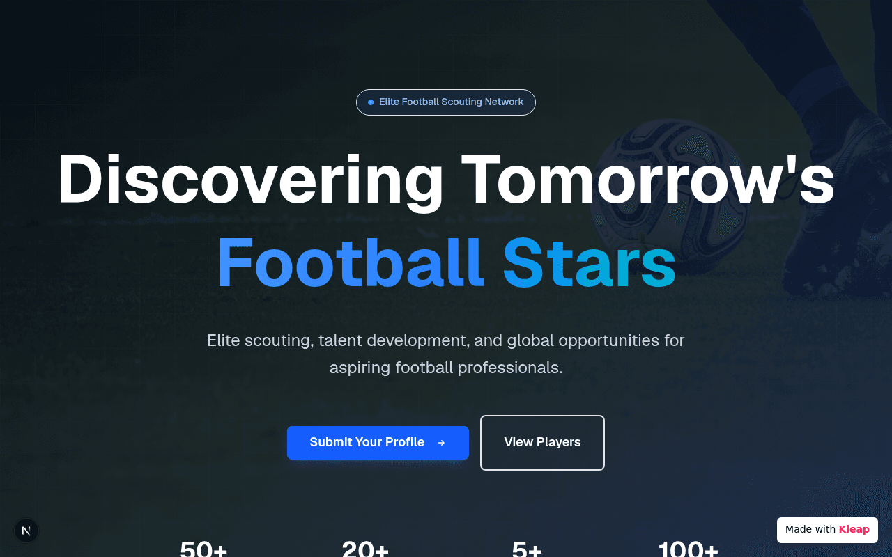 An elite scouting network connecting aspiring football professionals to global opportunities.