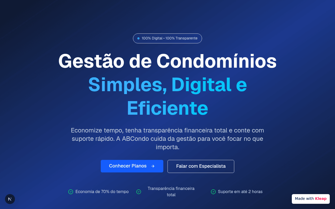 Manage your condominium with a simple, digital, and efficient platform.