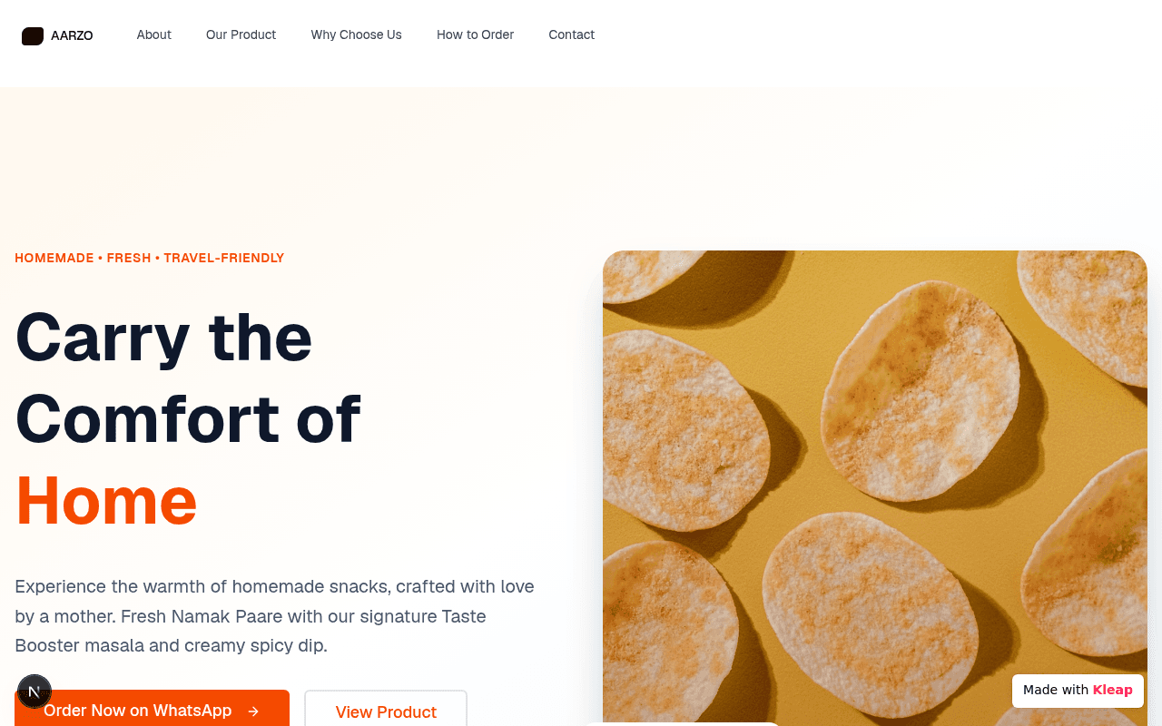 Taste the comfort of home with fresh, travel-friendly artisanal snacks.
