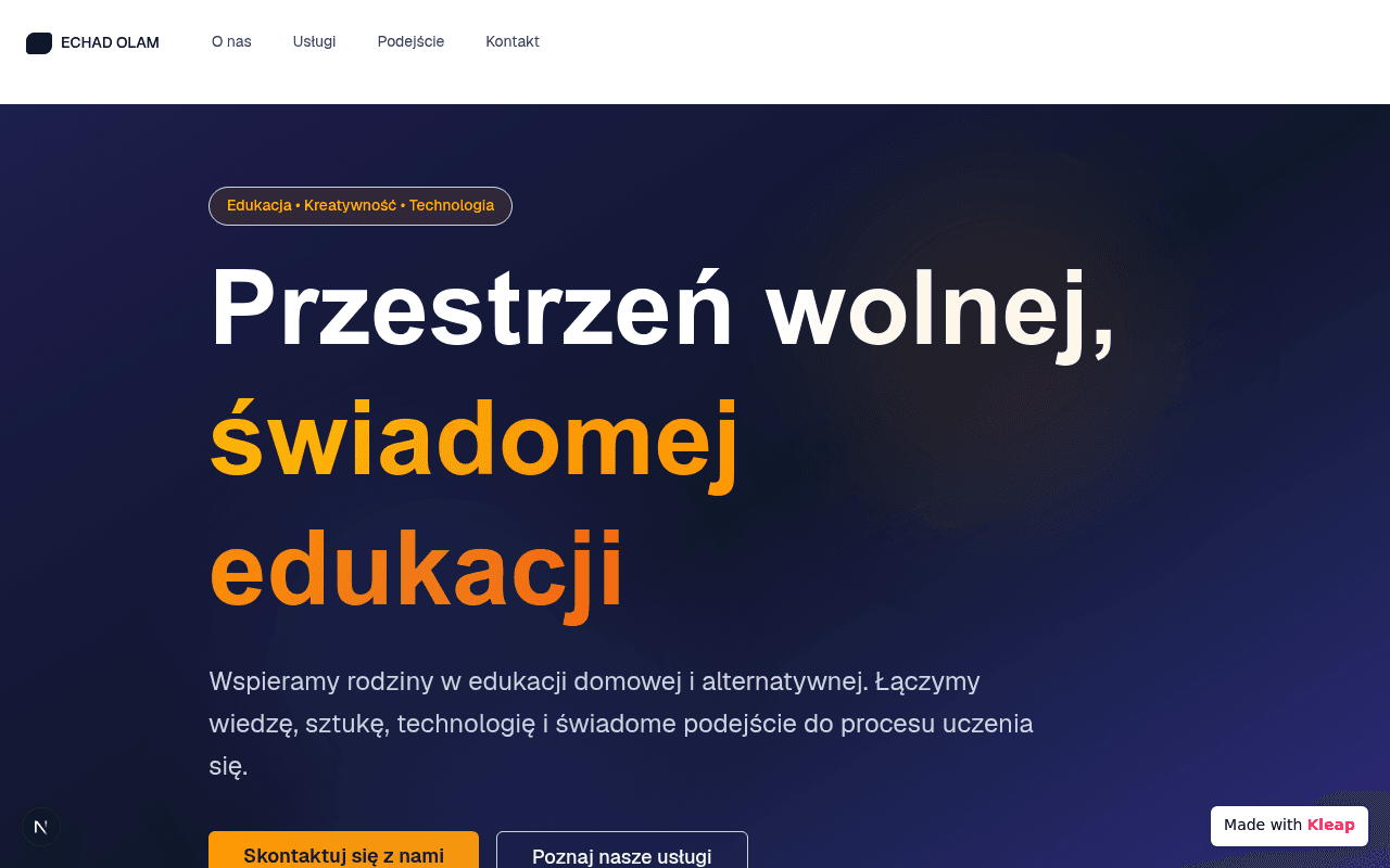 A bold, modern portal for alternative education, merging knowledge with innovation.