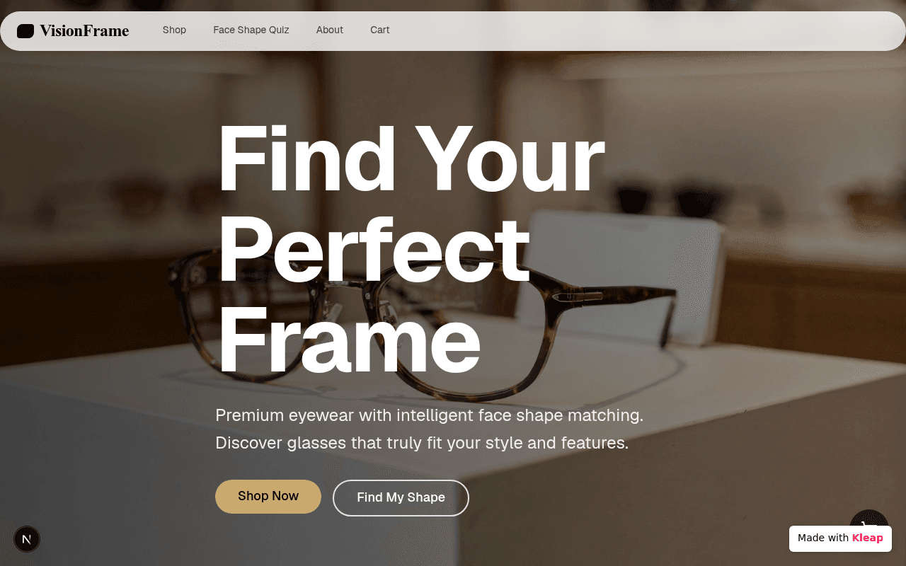Find your perfect eyewear with a sleek interface and intelligent face shape matching.