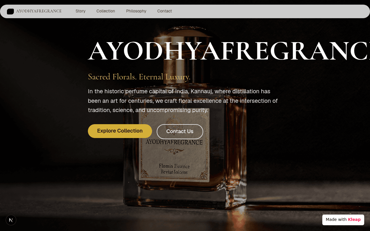Experience the essence of India's historic perfume capital, distilled into sacred florals.