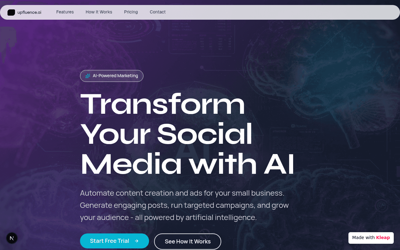 Automate social media content and ads with AI to effortlessly grow your business.