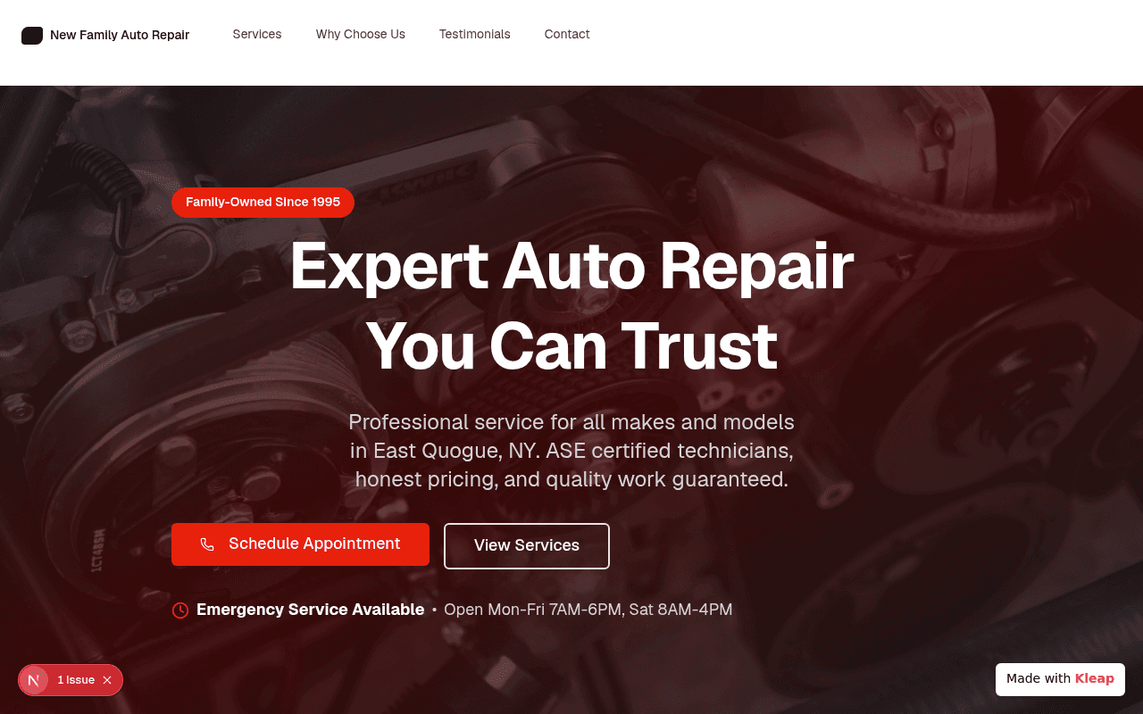 Get trusted auto repair from a family-owned business specializing in expert service.