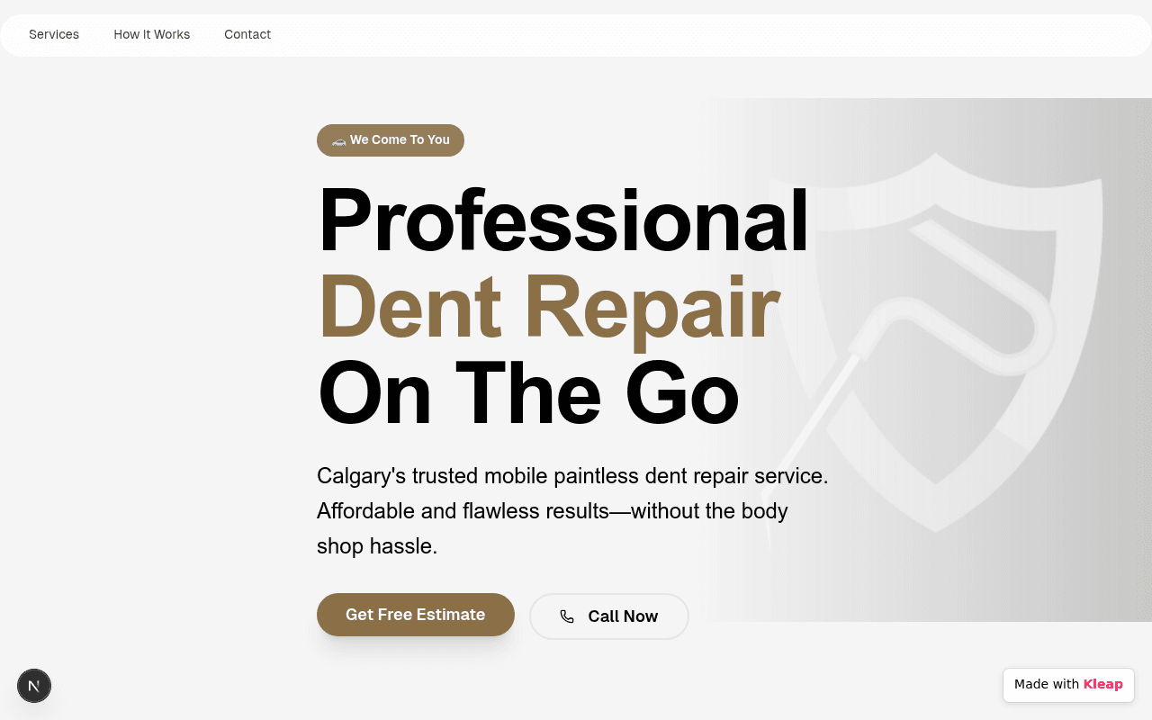 A mobile dent repair service offering trusted, affordable, and flawless results directly to your door.