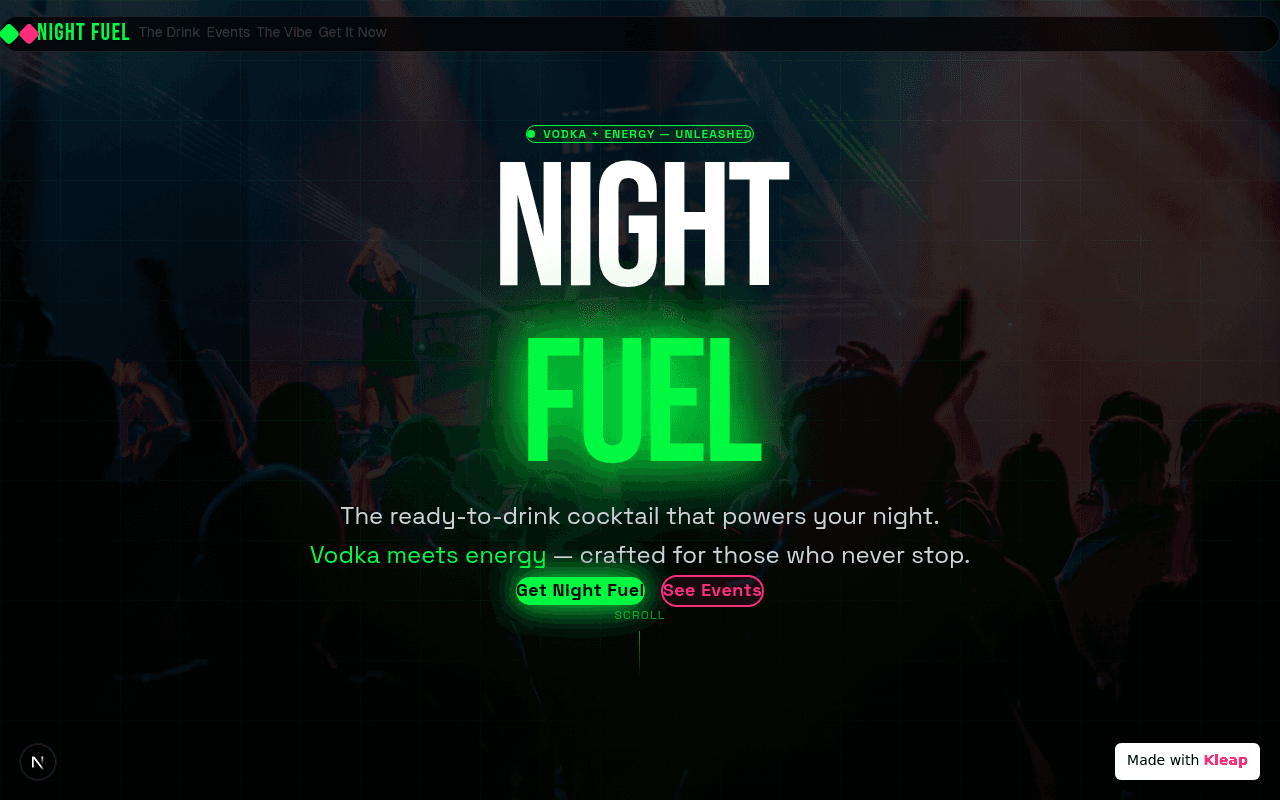 Unleash your night with a ready-to-drink vodka + energy cocktail designed for the relentless.