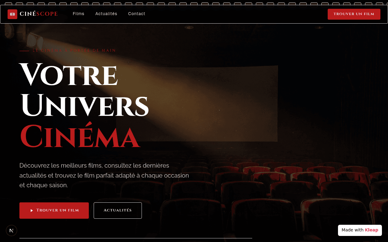 Your cinematic universe, designed to guide you through the latest films and news.