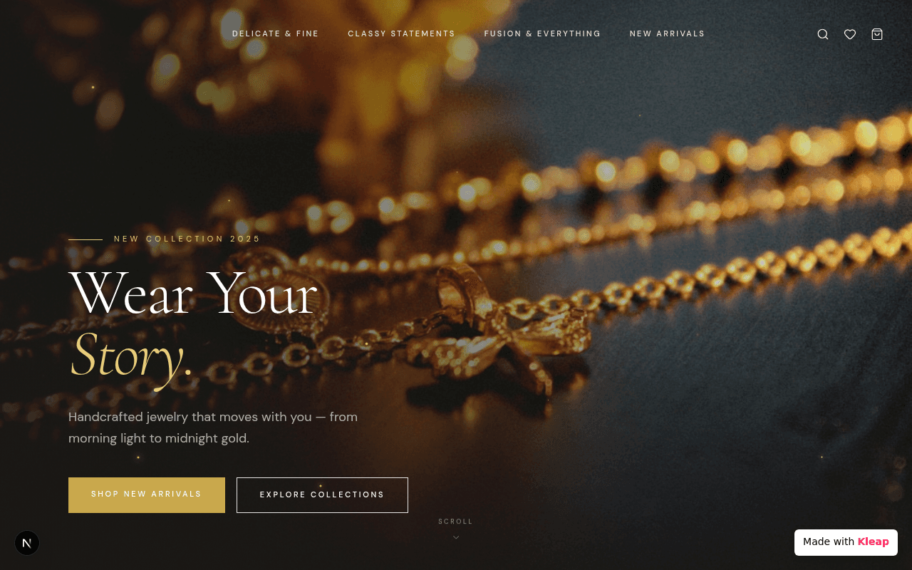 A luxurious jewelry showcase where elegance meets personalized storytelling.