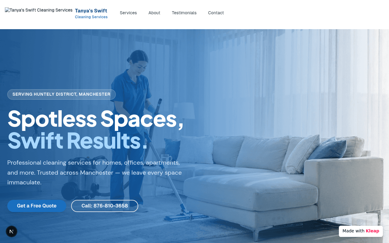 Spotless spaces and swift results delivered through professional cleaning services.