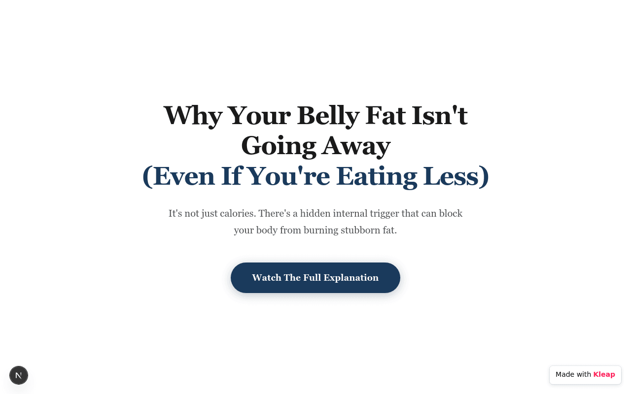 A concise landing page explaining a common health and wellness mystery.