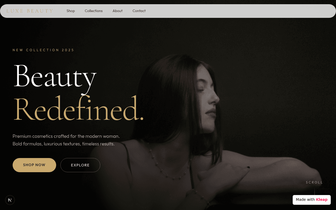 Luxury beauty brand redefining elegance with sophisticated cosmetics.
