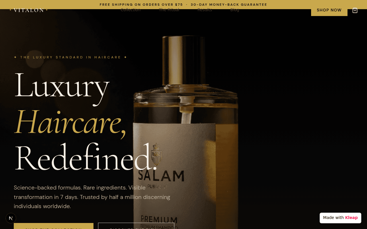 Experience luxury haircare redefined with science-backed formulas and visible transformation.