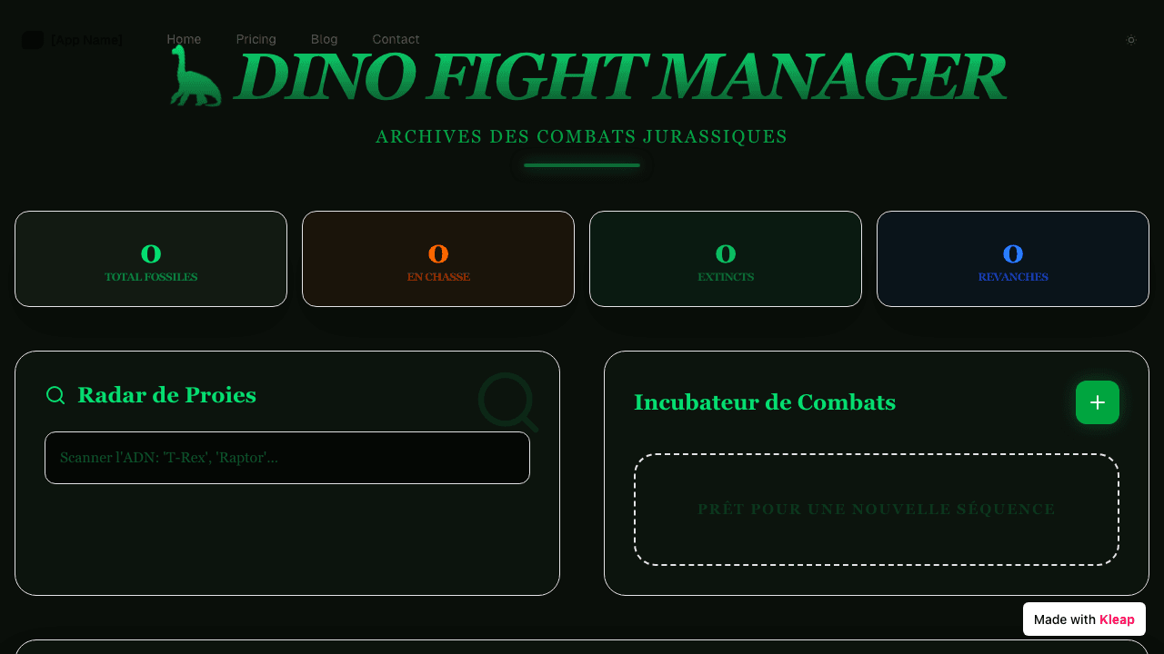 Manage your prehistoric beasts and track all your Jurassic battles with dynamic elegance.