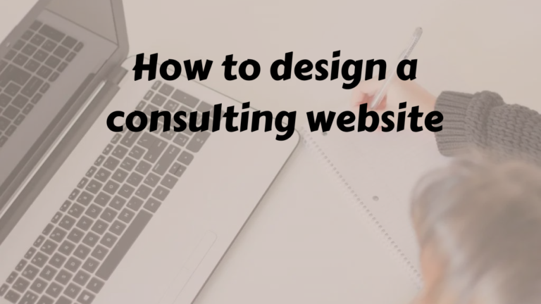 design a consulting website